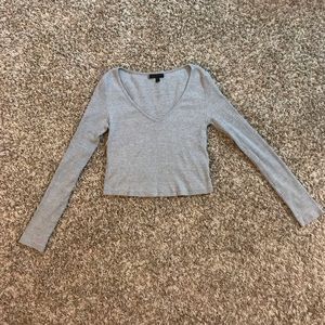 Topshop long sleeve crop top
